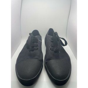 Prada Black Cap Toe Lace Up 2EG 149 Sneakers Size 8